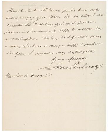 Lot #18 James Buchanan: “The Black Republicans in the Senate, as you will have perceived, disclaim all idea of interfering with Slavery in the States” - Image 3