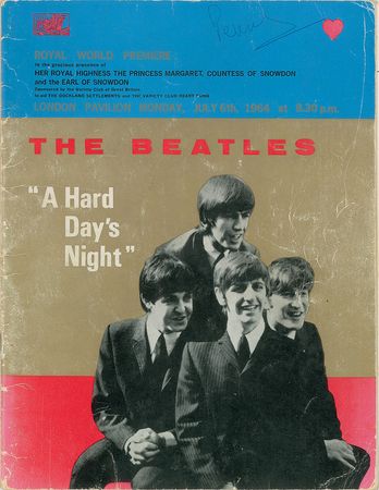 Lot #513 Beatles: Extremely rare program for A Hard Day’s Night, signed by Epstein and the Beatles - Image 2