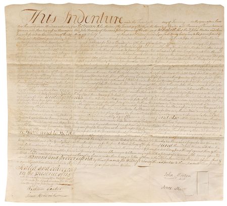 Lot #122 John Morton: Early land contract from the Pennsylvanian signer - Image 1