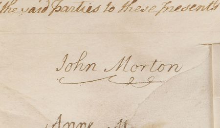 Lot #122 John Morton: Early land contract from the Pennsylvanian signer - Image 2