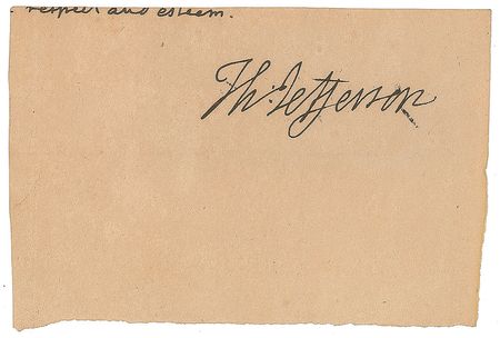 Lot #4 Thomas Jefferson Signature
