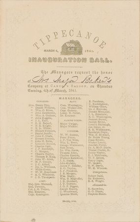 Lot #13 William Henry Harrison: Scarce invitation