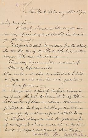 Lot #438 William Cullen Bryant - Image 1