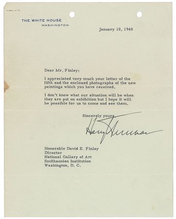 Lot #54 Harry S. Truman and Dwight D. Eisenhower Typed Letters Signed - Image 2
