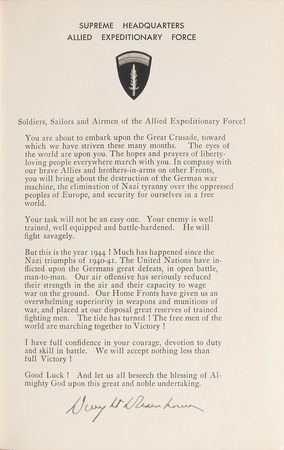 Lot #57 Dwight D. Eisenhower: Twice-signed Crusade in Europe dedicated to Ike?s private secretary - Image 1