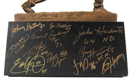 Lot #825 Heisman Trophy: Signed by 14 Heisman winners - Image 2