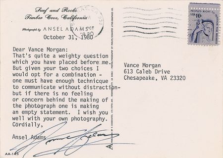 Lot #363 Ansel Adams Typed Letter Signed - Image 1