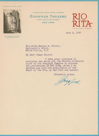 Lot #820 Flo Ziegfeld Typed Letter Signed - Image 2