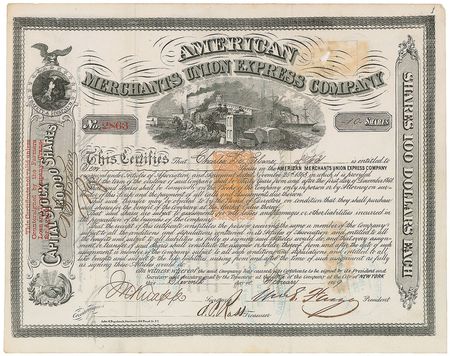 Lot #190 William Fargo Signed Document - Image 1