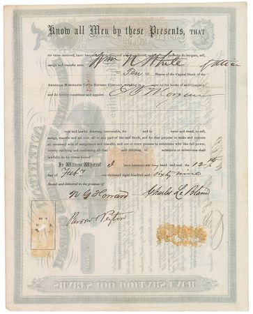 Lot #190 William Fargo Signed Document - Image 2