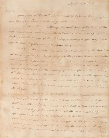 Lot #124 Aaron Burr Handwritten Letter Signed - Image 1