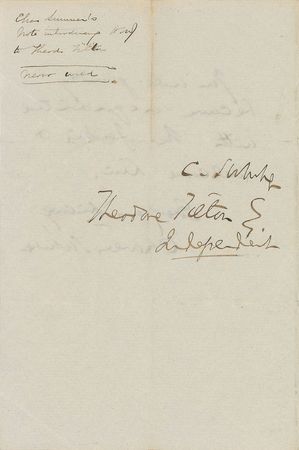 Lot #225 Charles Sumner Handwritten Letter Signed with Free Frank - Image 3