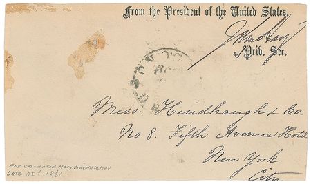 Lot #24 Mary Todd Lincoln: “Mr. Wood, without any order or unsolicited, had Mr. L. measured for a suit of clothes”—Mrs. Lincoln’s letter on the president’s inaugural outfit - Image 5