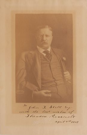 Lot #43 Theodore Roosevelt Signed Photograph