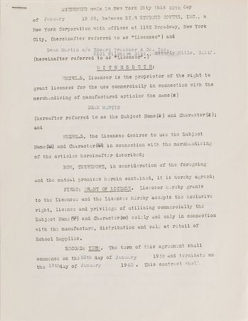 Lot #770 Dean Martin Signed Document - Image 1