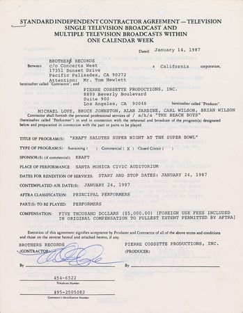 Lot #574 Beach Boys Signed Documents - Image 2