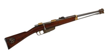 Lot #256 Beretta Carcano M1891 Cavalry Carbine made for Prince Amadeo of Savoy: Rare engraved, gold-finished carbine commissioned by Italian royalty - Image 1