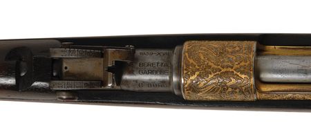 Lot #256 Beretta Carcano M1891 Cavalry Carbine made for Prince Amadeo of Savoy: Rare engraved, gold-finished carbine commissioned by Italian royalty - Image 4