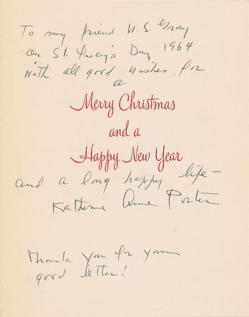 Lot #465 Katherine Anne Porter - Image 1