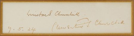 Lot #156 Winston Churchill Signature - Image 2