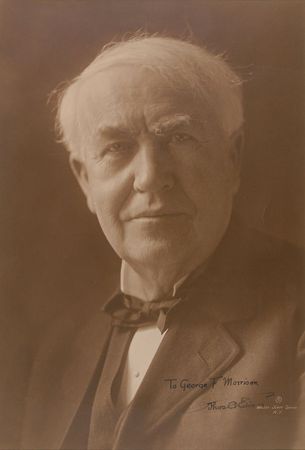 Lot #141 Thomas Edison: Splendid oversized Edison portrait - Image 2