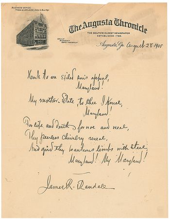 Lot #472 Samuel Francis Smith and James R. Randall Group Lot - Image 2