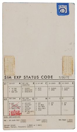 Lot #318 Apollo 17 Training Cue Cards - Image 3