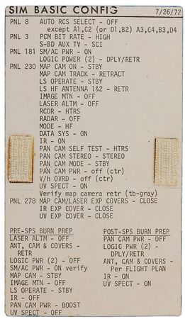 Lot #318 Apollo 17 Training Cue Cards - Image 4