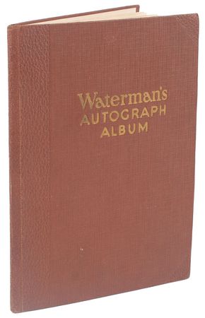 Lot #722 Waterman Autograph Album: Superb Waterman’s autograph album filled with over 100 celebrities - Image 1