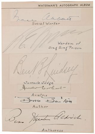 Lot #722 Waterman Autograph Album: Superb Waterman’s autograph album filled with over 100 celebrities - Image 3