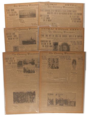 Lot #230 Titanic Newspapers - Image 1