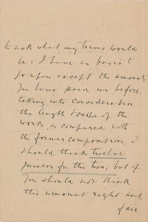 Lot #487 Edward Elgar Handwritten Letter Signed - Image 2