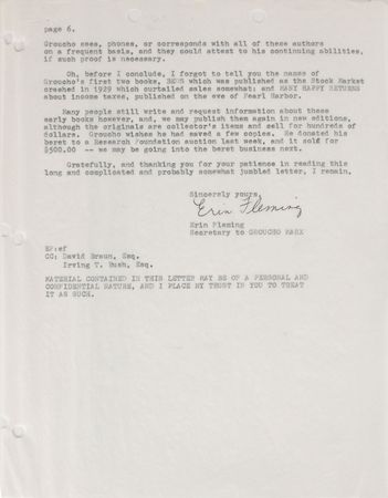 Lot #773 Groucho Marx - Image 1