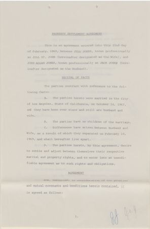 Lot #793 Jill St. John: St. John splits from her performer husband - Image 3