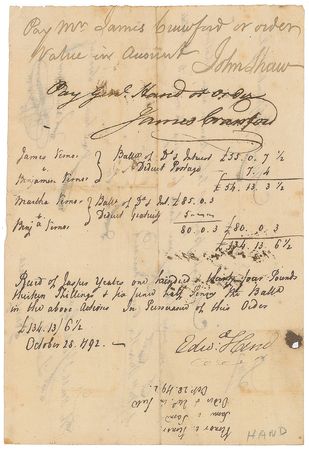Lot #238 Edward Hand Endorsement - Image 1