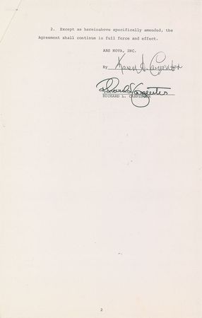 Lot #593 The Carpenters Signed Document - Image 2