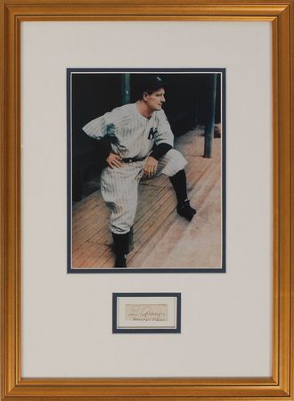 Lot #823 Lou Gehrig Signature - Image 1