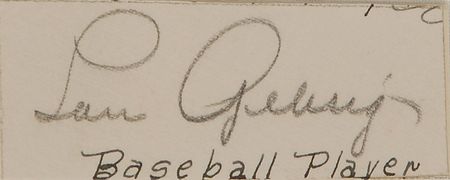 Lot #823 Lou Gehrig Signature - Image 2