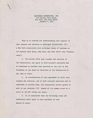 Lot #615 Badfinger Signed Documents - Image 4