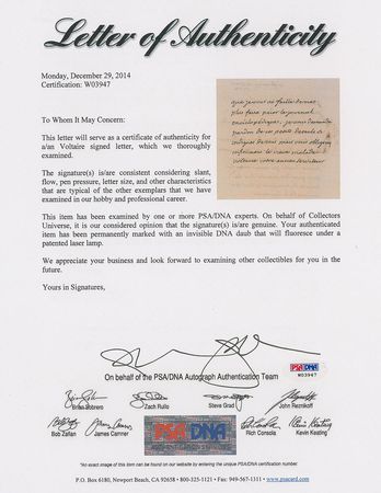 Lot #432 Voltaire: ?Voltaire, your old servant? - Image 4