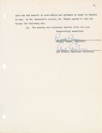 Lot #81 Ronald Reagan: Early 1952 Hollywood document on “Communist infiltration ‘into the entertainment industry’” - Image 2