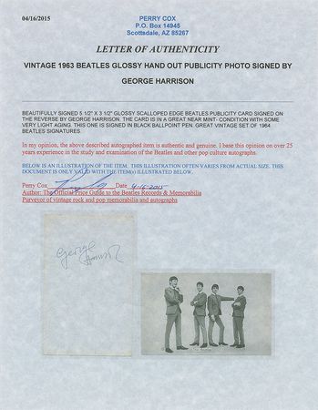 Lot #550 Beatles: George Harrison Signed Photograph - Image 3