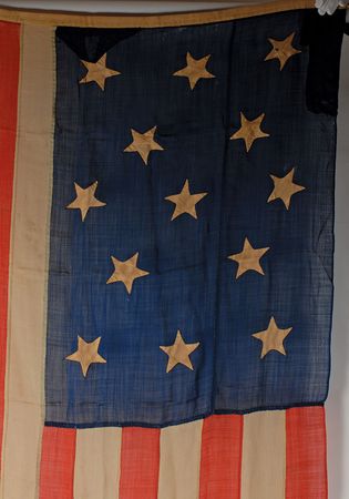 Lot #248 US Flag/Ensign, 13-Star: Large and impressive thirteen-star ensign - Image 2