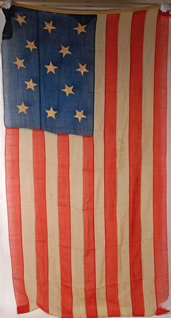 Lot #248 US Flag/Ensign, 13-Star: Large and impressive thirteen-star ensign - Image 3