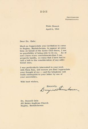 Lot #104 Dwight D. Eisenhower Typed Letters Signed - Image 1