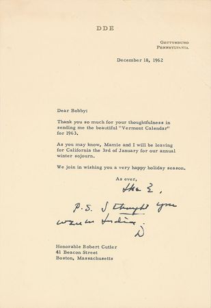 Lot #104 Dwight D. Eisenhower Typed Letters Signed - Image 2