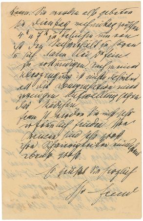 Lot #160 Sigmund Freud: Scarce letter on an important patient, hoping to treat ?her compulsion for aggression? - Image 2