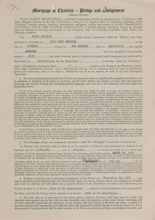 Lot #369 Roy O. Disney Signed Document - Image 3