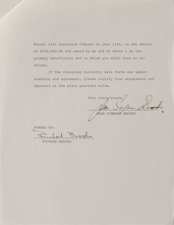 Lot #950 Jean Simmons Signed Document - Image 3