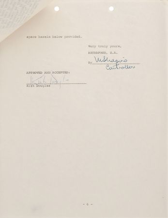 Lot #906 Kirk Douglas - Image 1